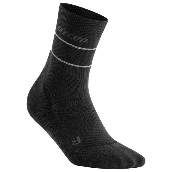 CEP  Reflective Mid Cut Socks - Hardloopsokken, zwart