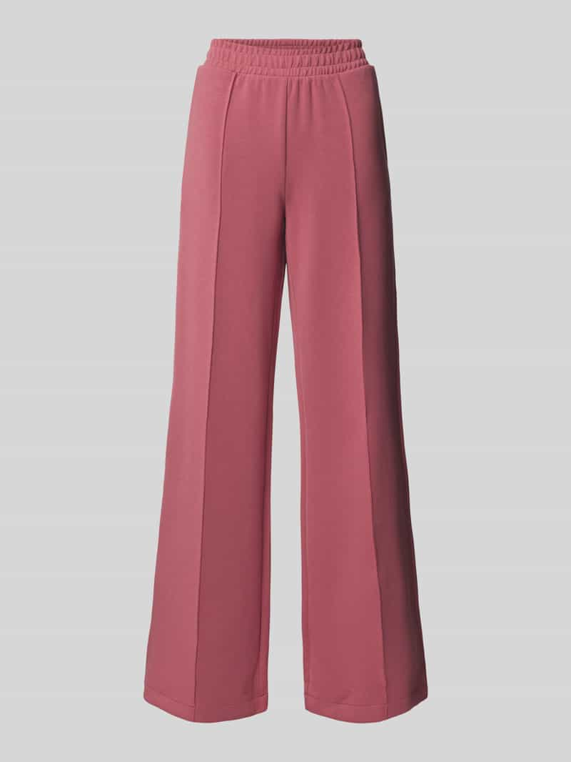 Christian Berg Woman Wide leg sweatpants met vaste persplooien