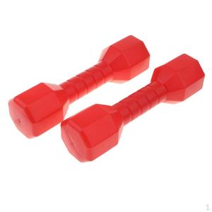 Sports Fun Club 1 paar kunststof lichtgewicht halter outdoor fitnessoefening kinderen kleuterschool sportspeelgoed - rood