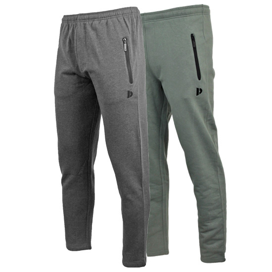 Donnay Donnay Heren - 2-Pack - Joggingbroek rechte pijp Sky - Donkergrijs & Jungle Green