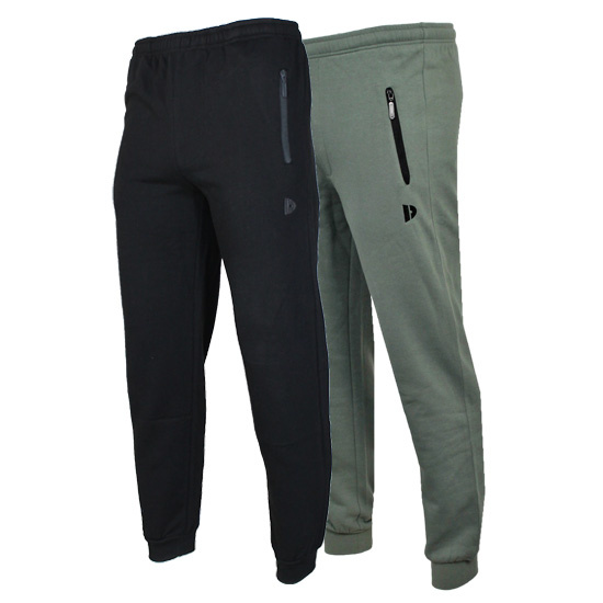 Donnay Donnay Heren - 2-Pack - Joggingbroek Jack - Zwart & Jungle Green