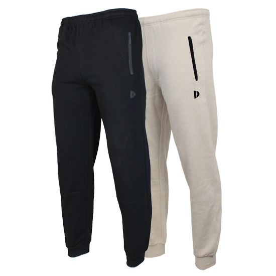 Donnay Donnay Heren - 2-Pack - Joggingbroek Jack - Zwart & Sand