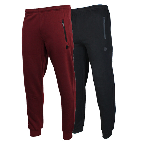 Donnay Donnay Heren - 2-Pack - Joggingbroek Jack - Burgundy & Zwart