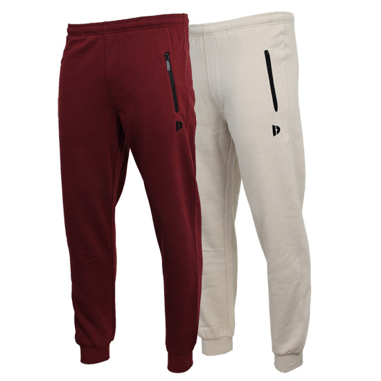 Donnay Donnay Heren - 2-Pack - Joggingbroek Jack - Burgundy & Sand