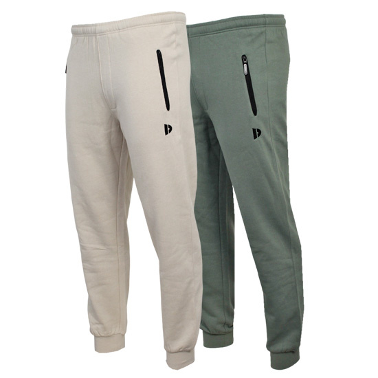 Donnay Donnay Heren - 2-Pack - Joggingbroek Jack - Sand & Jungle Green