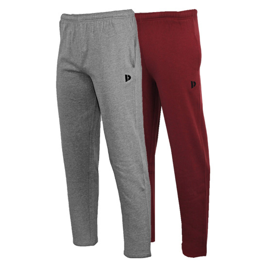 Donnay Donnay Heren - 2-Pack - Joggingbroek Wess - Zilvergrijs & Burgundy