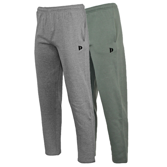 Donnay Donnay Heren - 2-Pack - Joggingbroek Wess - Zilvergrijs & Jungle Green