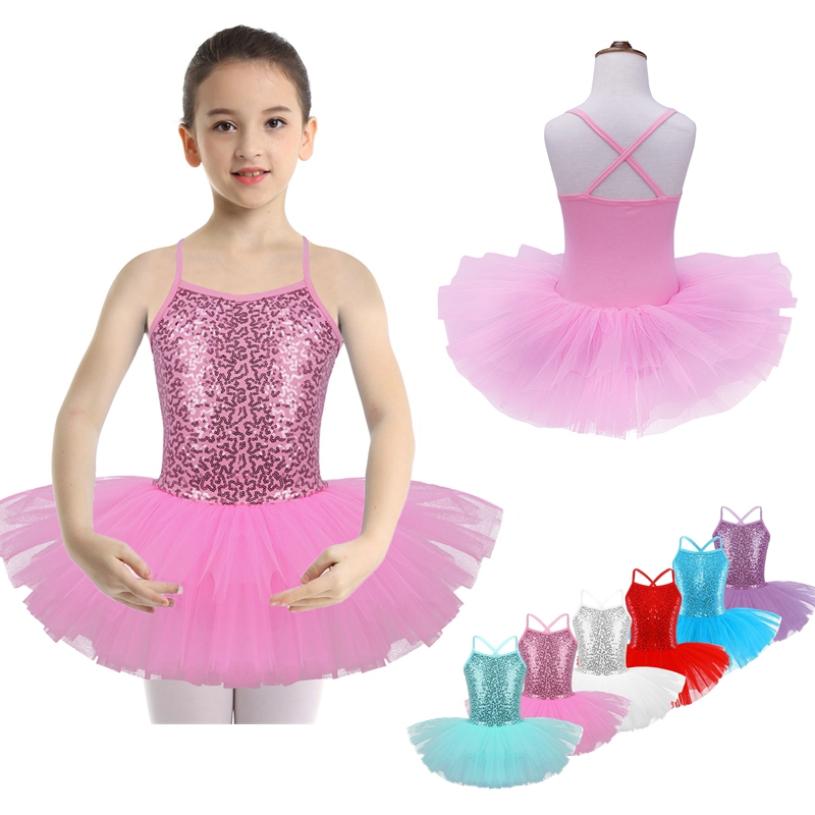 Inhzoy Kinderen Meisjes Lovertjes Hemdje Ballet Tutu Jurk Rok Turnpakje Ballerina Glinsterende Danskostuums 2-3 Years turquoise