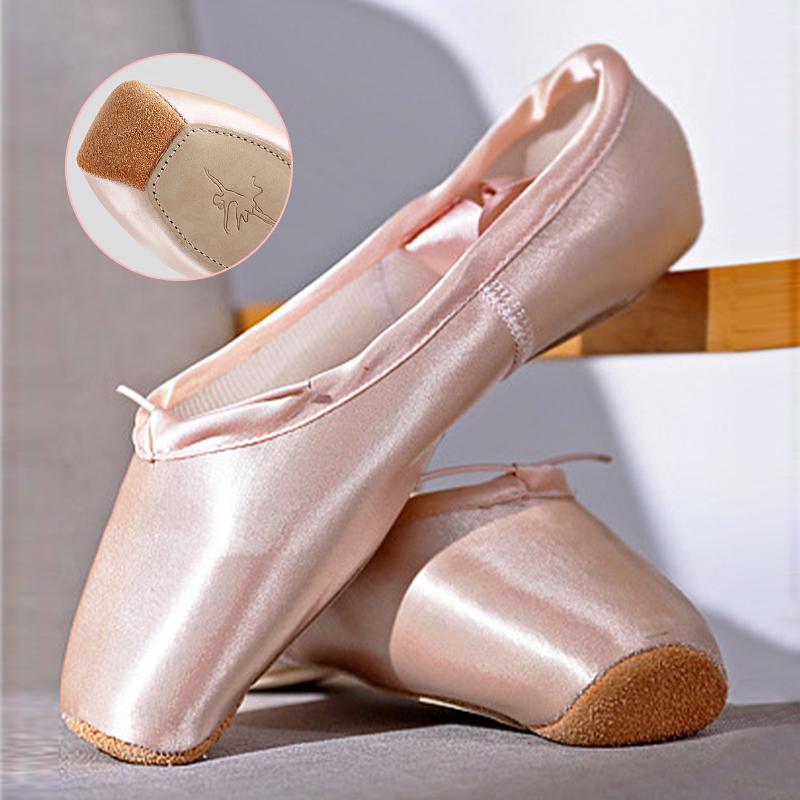 Love dance,love life Balletschoenen Volwassen dames teenschoenen met riemen Meisjes ballet platte neus puntige dansschoenen 34 nude