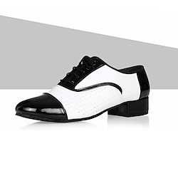 Voor heren Latin schoenen Ballroom schoenen Moderne dansschoenen Karakter Schoenen Professioneel Ballroomdansen Wals Loafers van imitatieleer Feestcollecties Modieus Gesplitst Dikke hak Gesloten teen