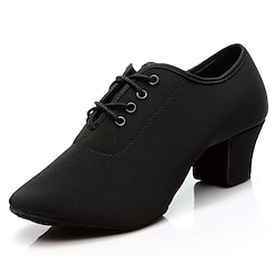 Light in the box klassieke zwarte veterschoenen voor dames - comfortabele ballroom- en latindanshakken