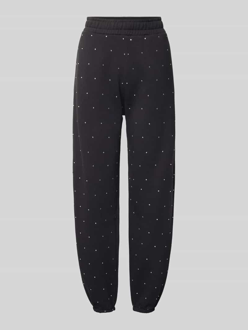 Review Sweatpants met siersteentjes