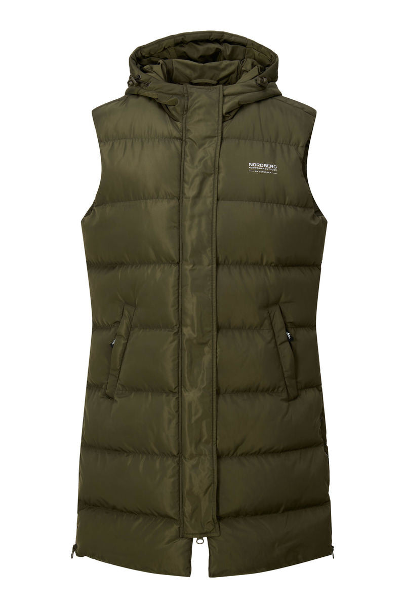 Nordberg Helle puffer bodywarmer dames groen