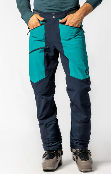 Scott Explorair Softshell Pro skibroek heren blauw/groen