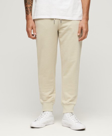 Superdry Mannen Essential Joggingbroek met Logo Beige