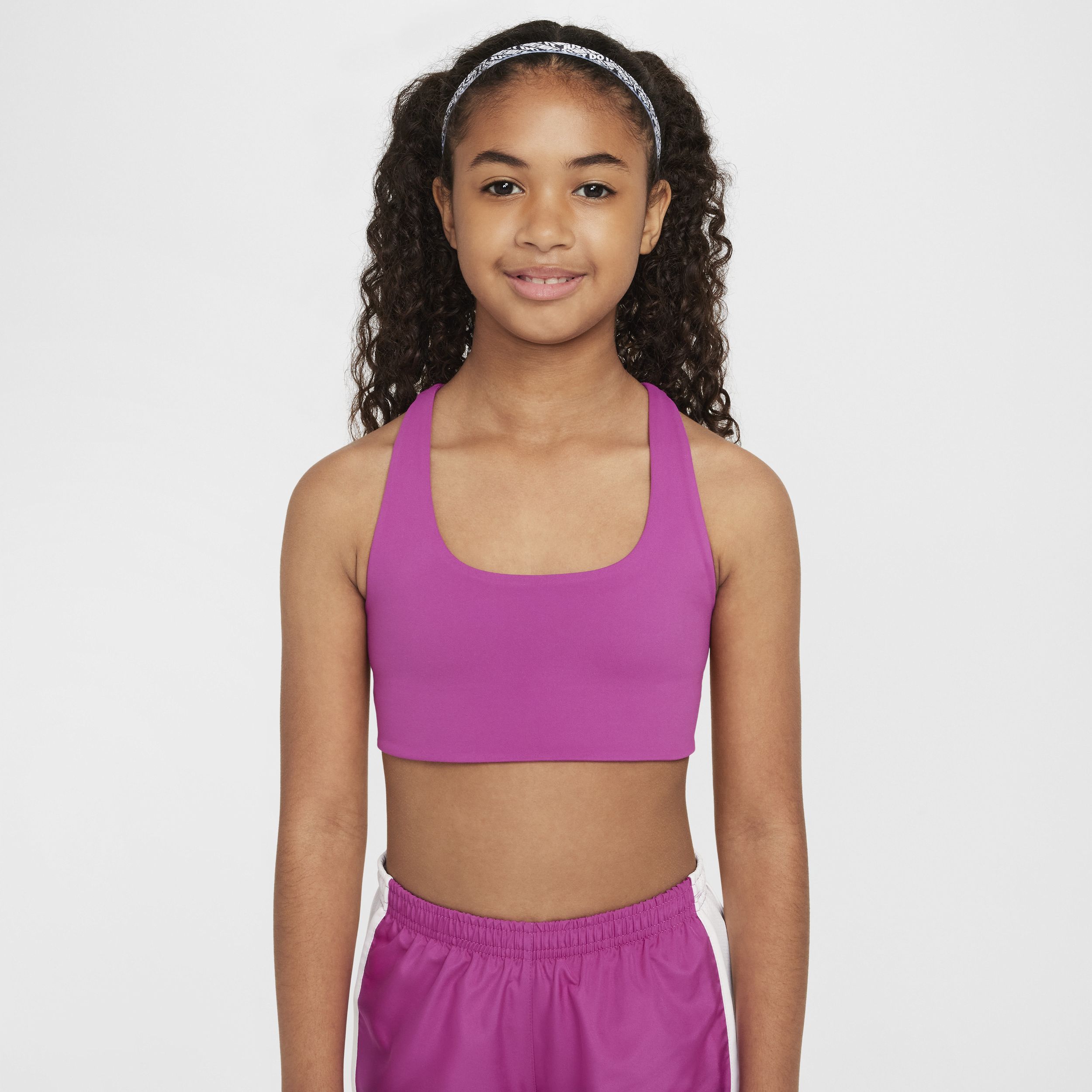 Nike One lange sport-bh voor meisjes - Paars