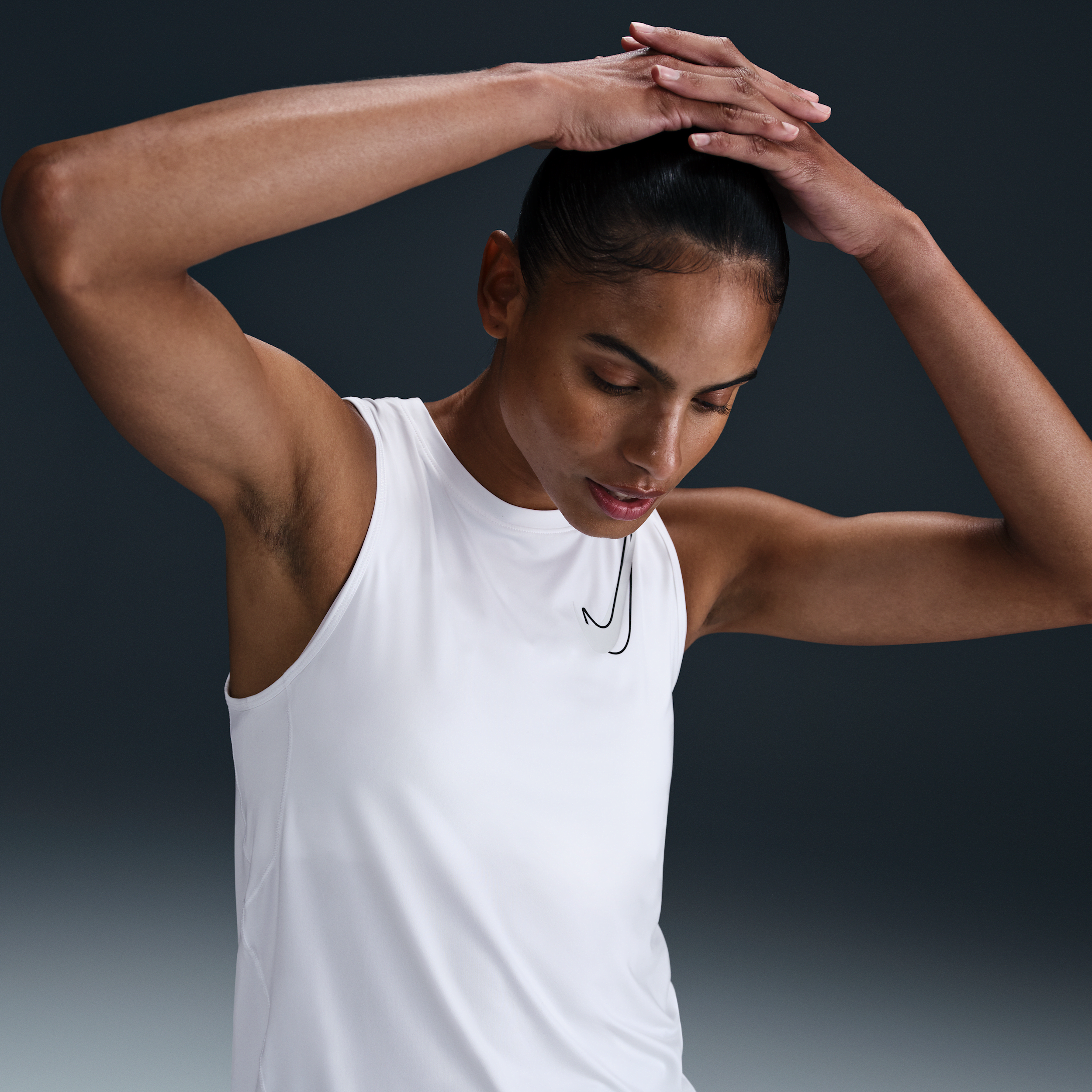 Nike One Dri-FIT hardlooptanktop voor dames - Wit