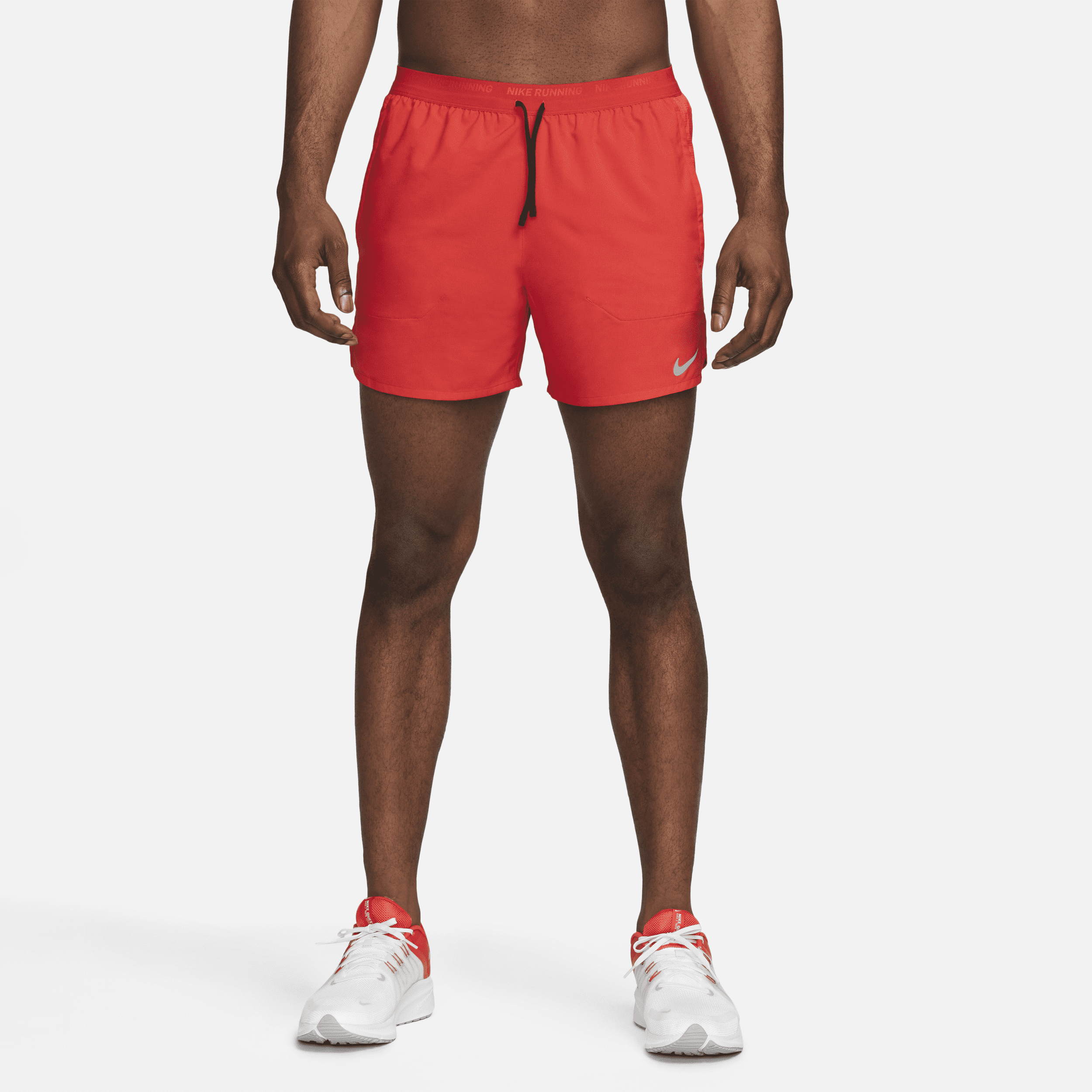 Nike Stride Dri-FIT hardloopshorts met binnenbroek voor heren (13 cm) - Rood