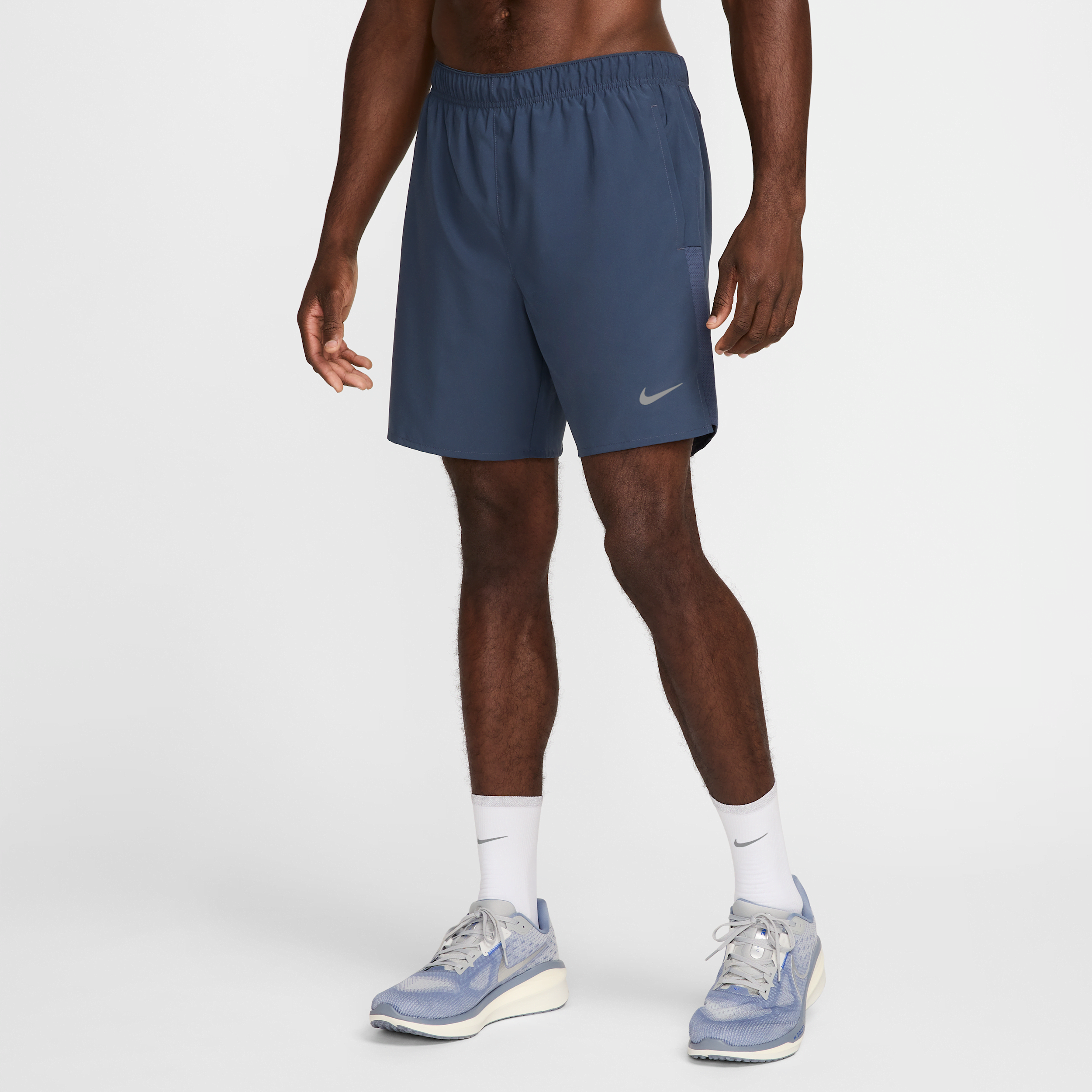 Nike Challenger Dri-FIT 2-in-1 hardloopshorts voor heren (18 cm) - Blauw