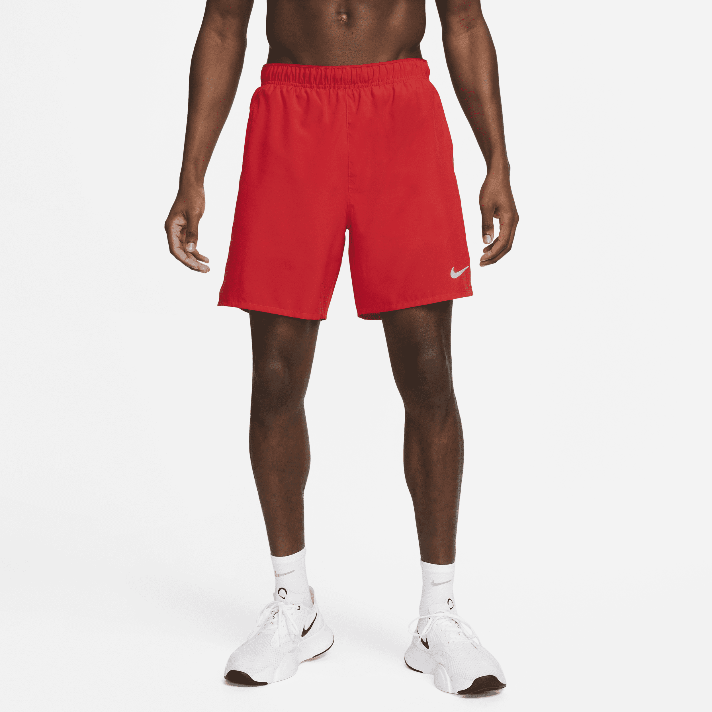 Nike Challenger Dri-FIT 2-in-1 hardloopshorts voor heren (18 cm) - Rood