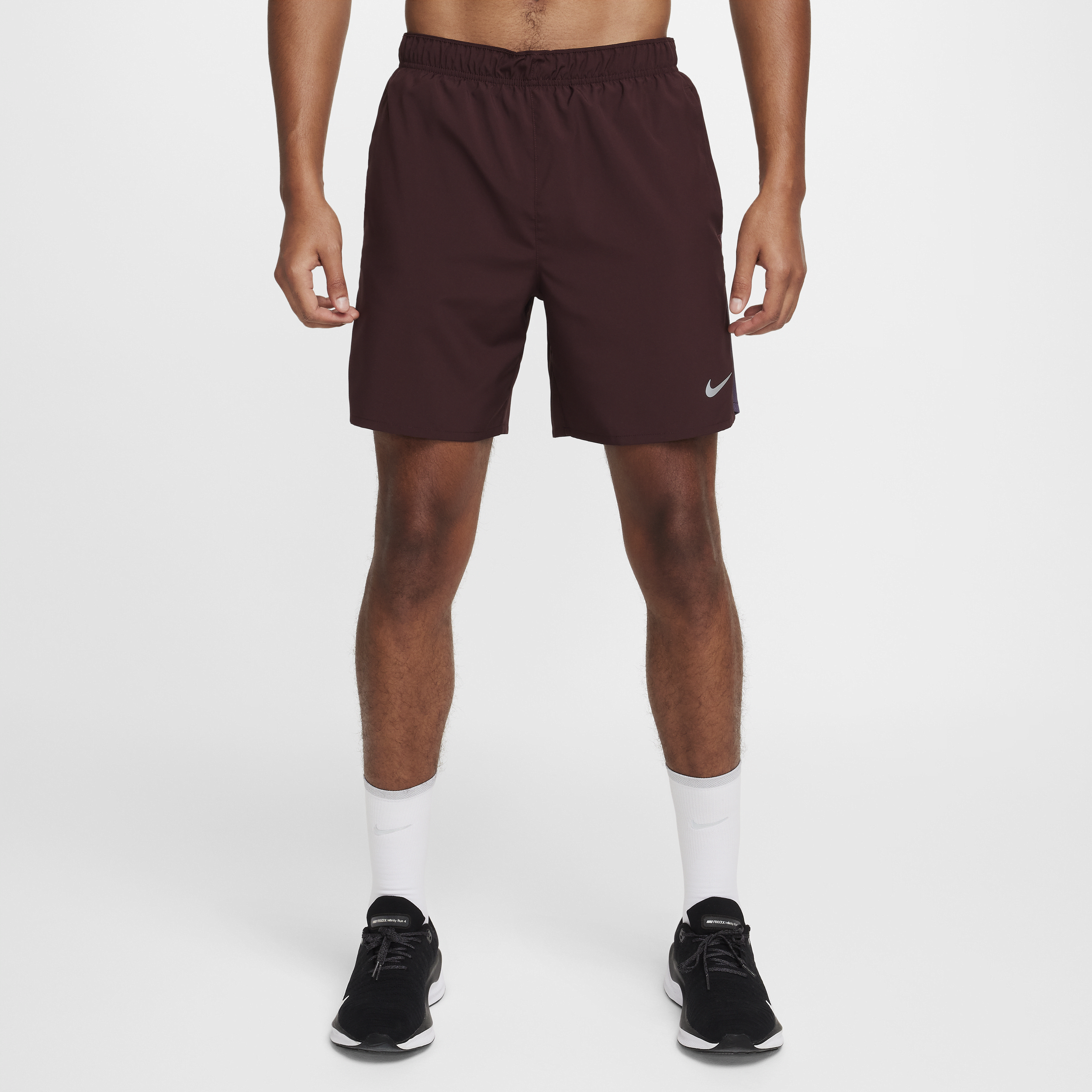 Nike Challenger Dri-FIT hardloopshorts met binnenbroek voor heren (18 cm) - Rood