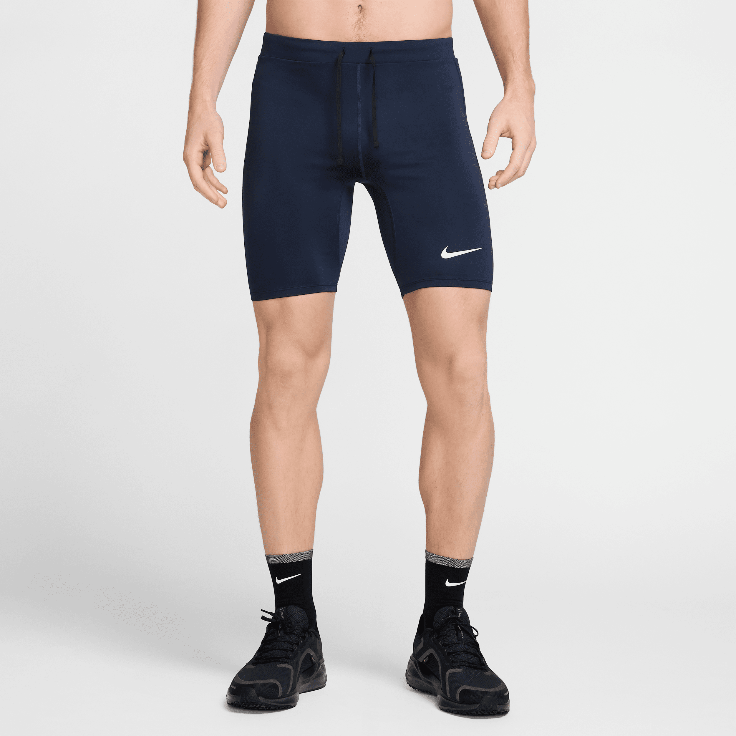 Nike Fast halflange hardlooptights met Dri-FIT en binnenbroek voor heren - Blauw