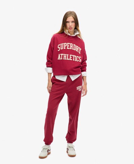 Superdry Vrouwen Athletic Essentials Boyfriend Joggingbroek Rood