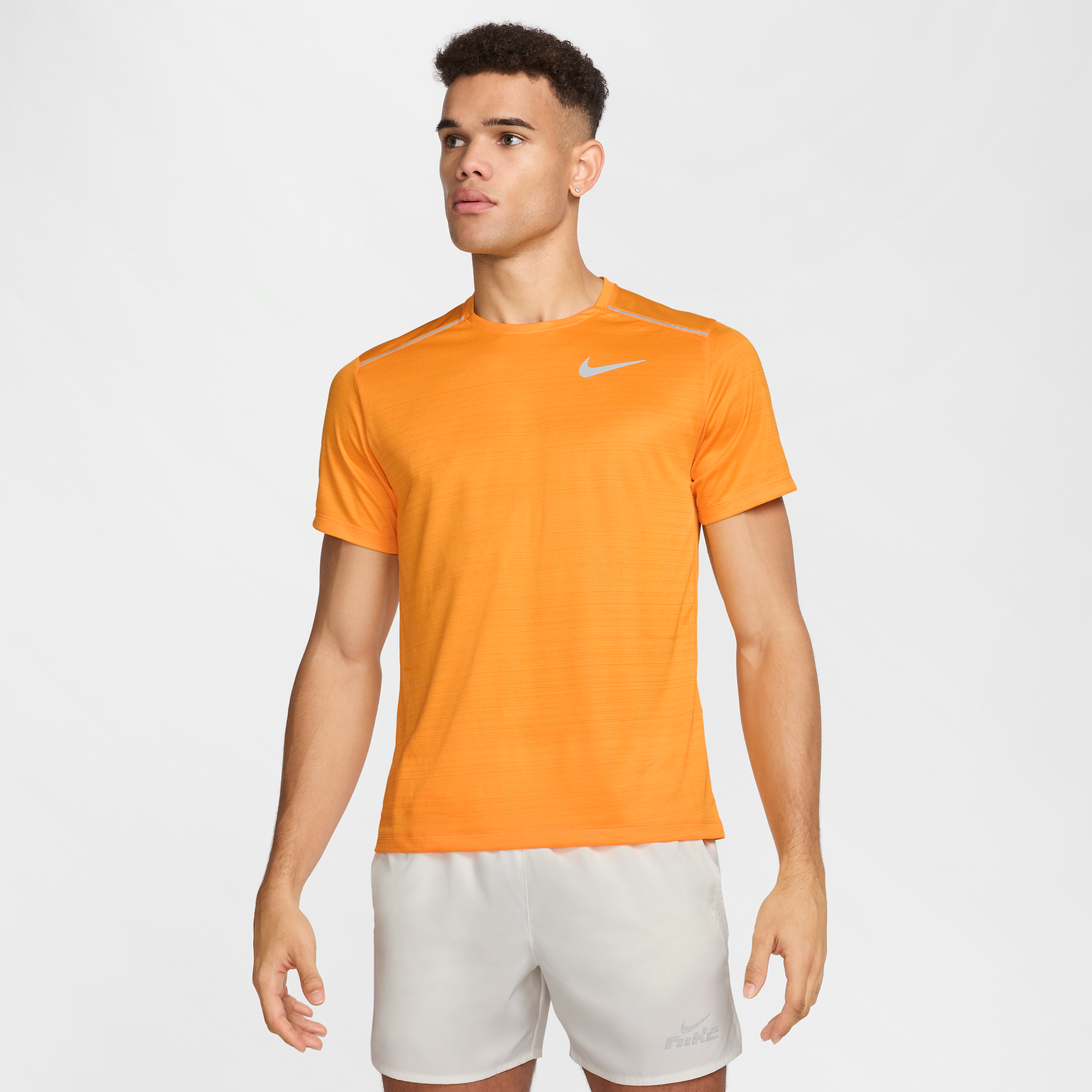Nike Miler Hardlooptop met korte mouwen voor heren - Geel