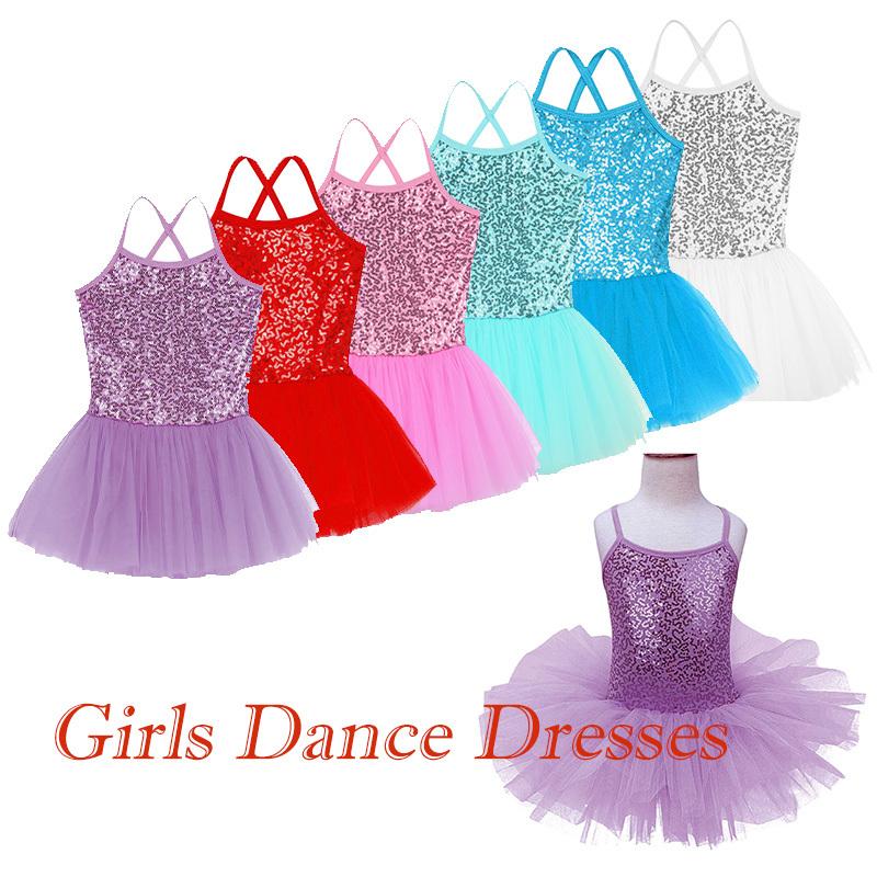 Yeahdor Meisjes Pailletten Camisole Ballet Tutu Jurk Rok Leotard Ballerina Danskleding Kostuums 3-4 Years turquoise