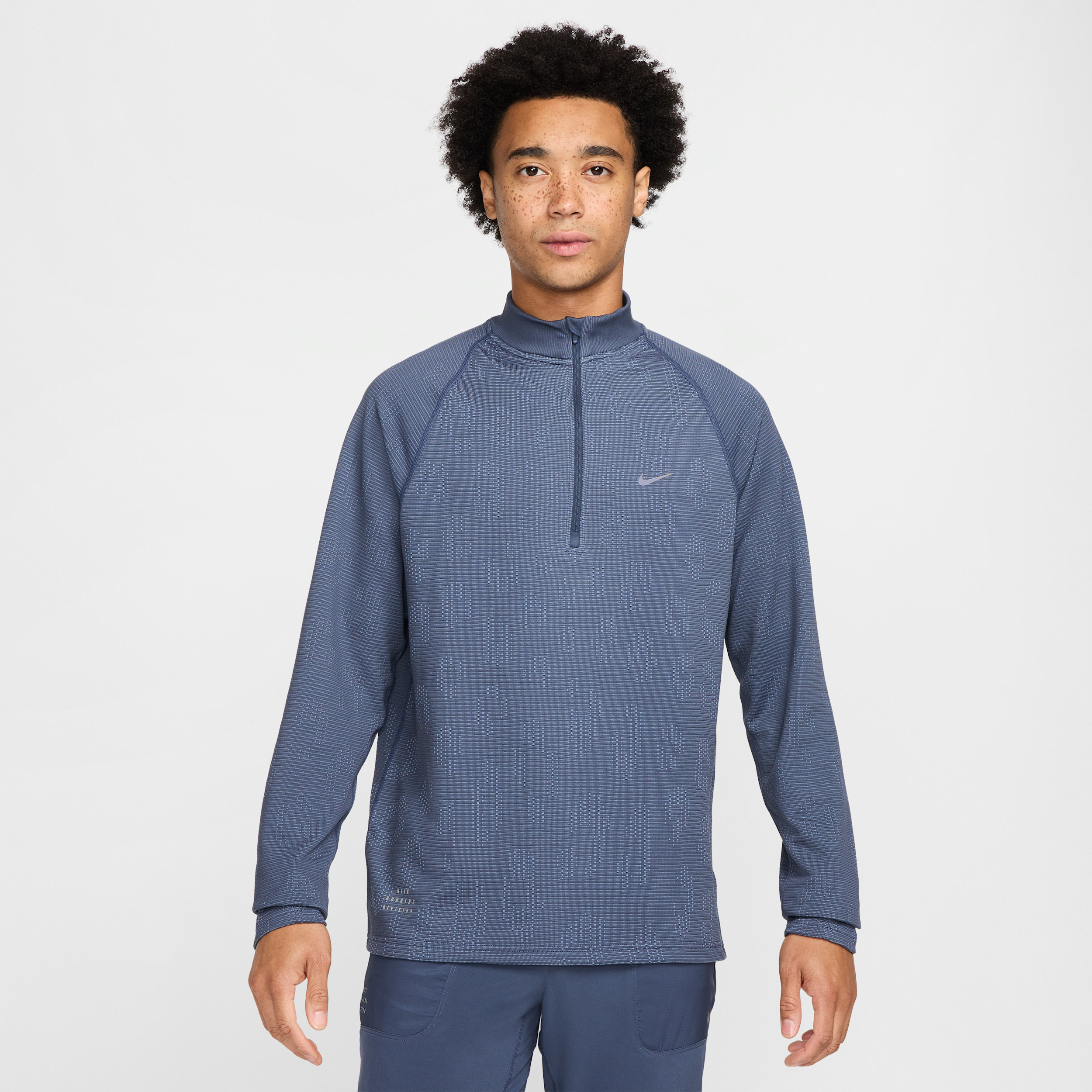 Nike Pinnacle Running Division waterafstotende hardlooptop met halflange rits voor heren - Blauw