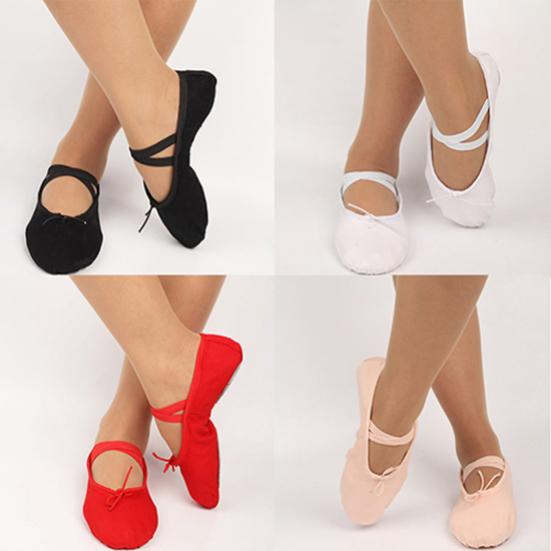 Fungogo Dames Meisjes Volwassen Zachte Zool Ballet Dans Schoenen Fitness Gymnastiek Canvas Schoenen 33 zwart