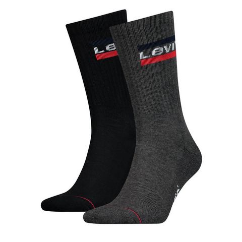 Levi's Sportsokken met brede logoband (2 paar, Set van 2)