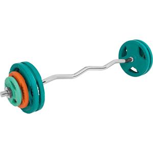 Gorilla Sports EZ-curlset 35 kg Gripper Gietijzer Rubber Coating - Schroefsluiting 30 mm