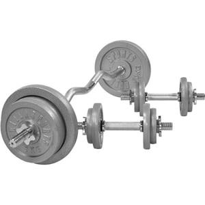 Gorilla Sports EZ-Curlset 70 kg Gietijzer - Schroefsluiting 30 mm