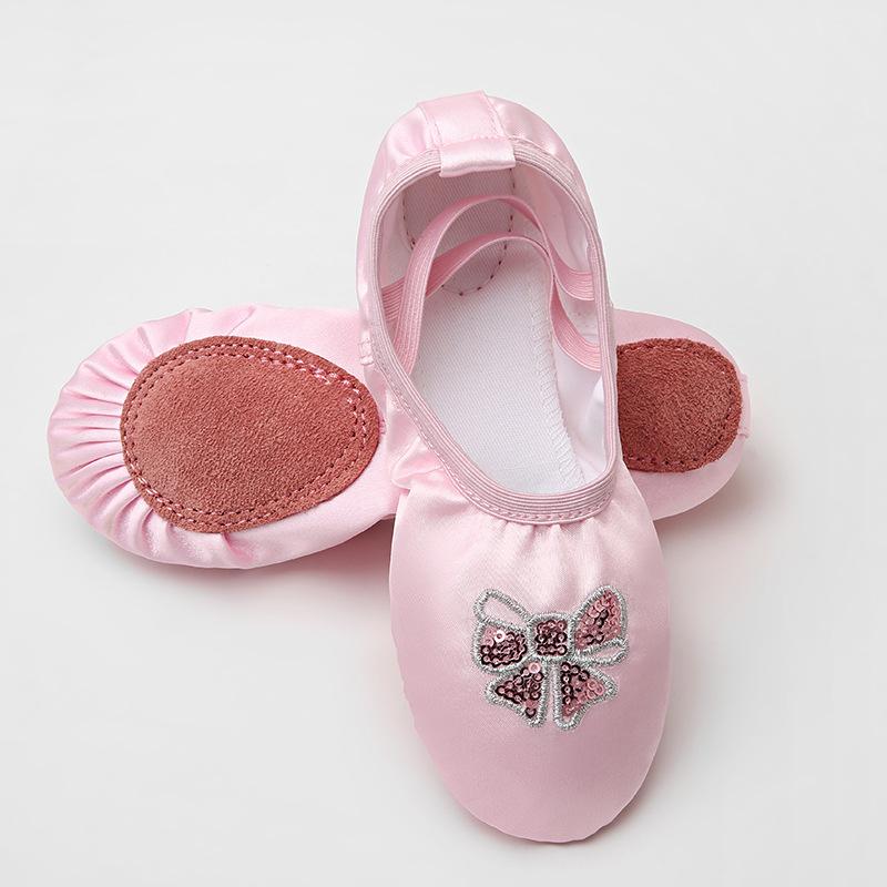AAFFLL SHOES Kinderen Dansschoenen Meisjes Zachte Zool Oefenschoenen Kleuterschool Podium Prestatie Schoenen Baby Ballet Dansschoenen Kattenklauw Schoenen 34 roze
