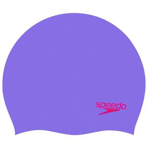 Speedo  Plain Moulded Silicone Cap Junior - Badmuts purper/rood