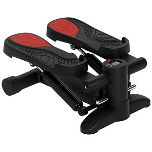 SPORTNOW Mini-Stepper - Compact Fitness Apparaat voor Workouts met LCD-Monitor en Antislippedalen, Zwart
