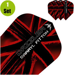 Mission Darryl Fitton Dartflights - Zwart-Rood
