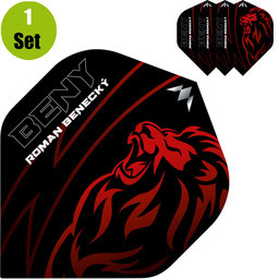 Mission Roman Benecky Dartflights - Zwart-Rood