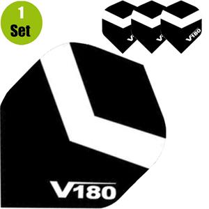 V180 Chevron Dartflights - Zwart