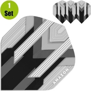 Amazon Silver Dartflights - Zwart