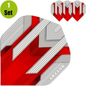 Amazon Silver Dartflights - Rood