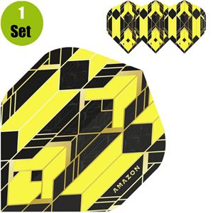 Amazon Glaze Dartflights - Zwart - Geel