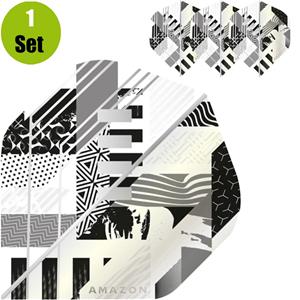 Amazon Abstract Dartflights - Wit - Grijs