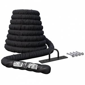 Gorilla Sports Battle rope incl. Muurbeugel 1200 x 5 cm