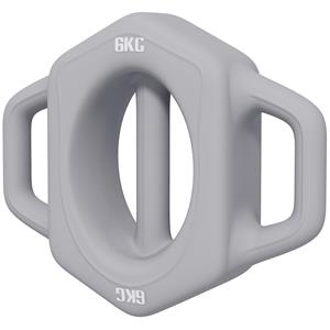 SPORTNOW 3-in-1 multifunctionele halter, veelzijdig, antislip, geurvrij, duurzaam kunststof, ijzeren kern, 6 kg, grijs | Aosom.nl