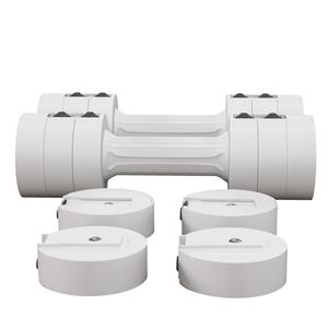 SPORTNOW dumbbells, aanpasbaar gewicht, ideaal voor thuistraining, ergonomisch ontwerp, 2 x 2,5 kg, lichtgewicht, wit | Aosom.nl