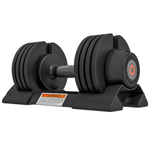 SPORTNOW verstelbare dumbbell, veelzijdig, eenvoudig aan te passen, tot 10 kg, ruimtebesparend, anti-slip grip, zwart | Aosom.nl