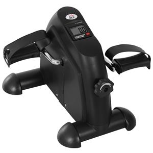 HOMCOM mini-fietstrainer, compacte hometrainer, LCD-display, ideaal voor training thuis, 39 x 40 x 31 cm, zwart | Aosom.nl