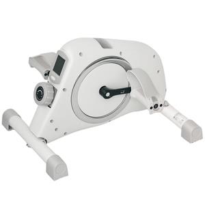SPORTNOW Mini-Hometrainer, Onder-het-Bureau Voetpedalen, Arm- en Been Oefeningen, 8 Weerstandsniveaus, Staal, Wit